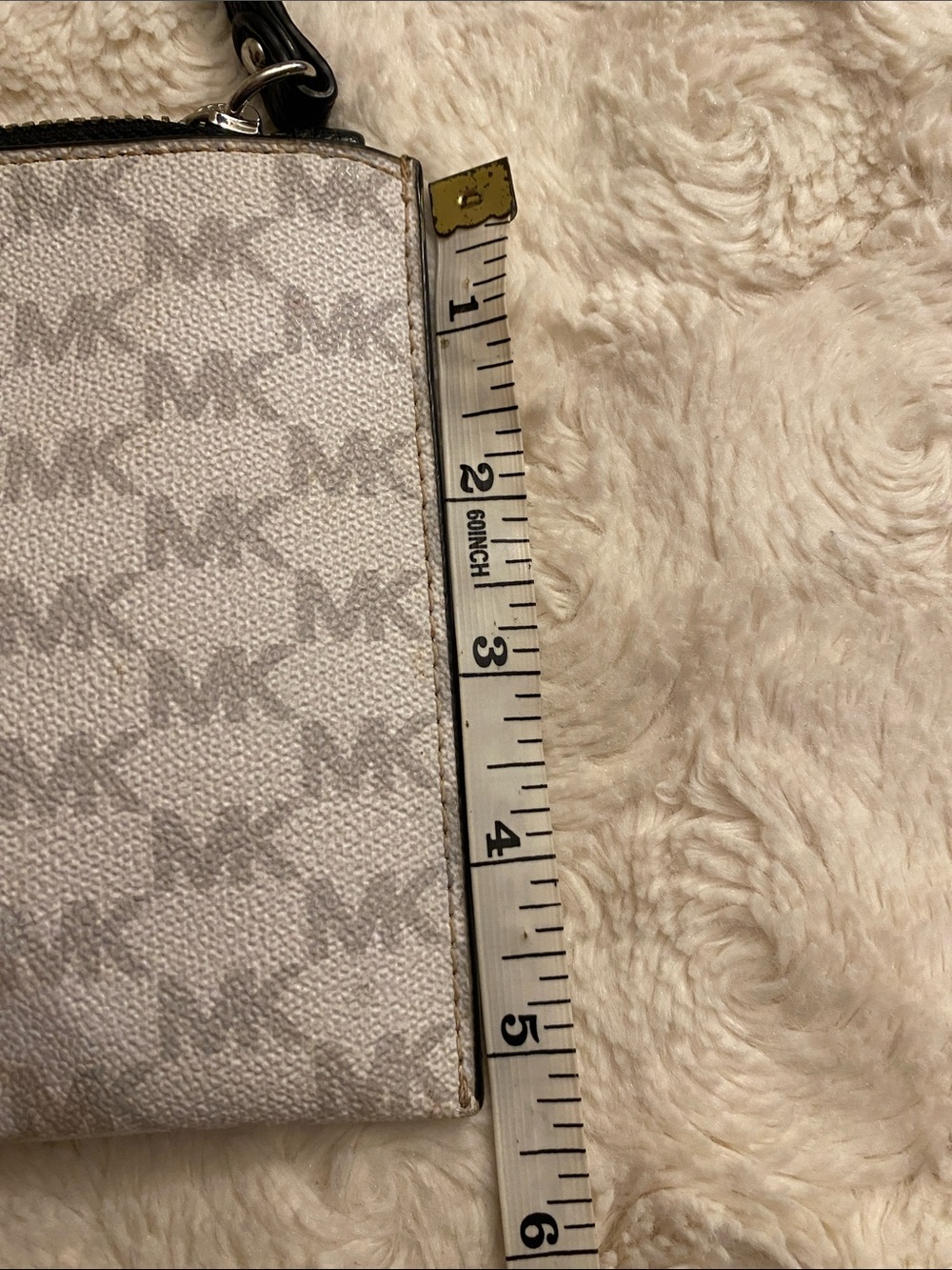 Michael Kors Beige and Black Monogram Wristlet Clutch - Picture 4 of 8